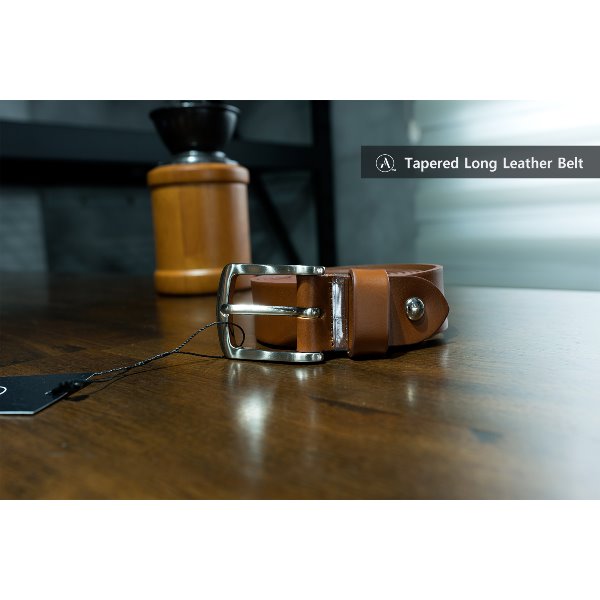 Tapered Long Leather Belt